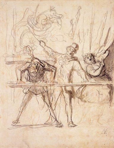 Honoré Daumier - The Side-Show