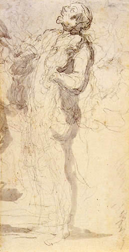 Honoré Daumier - Singender Geiger