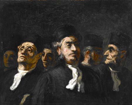 Honoré Daumier - Une réunion des Avocats
