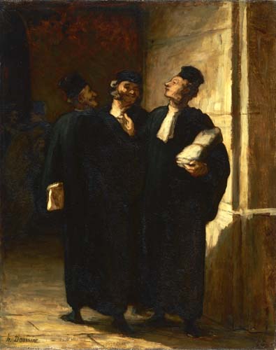 Honoré Daumier - Trois avocats