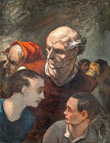 Honoré Daumier - Famille sur les barricades