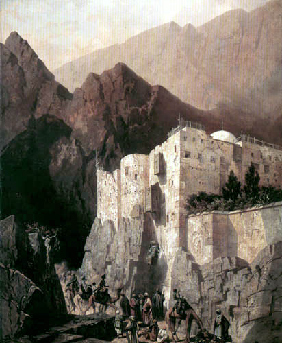Adrien Dauzats - El Convento en Monte Sinaí