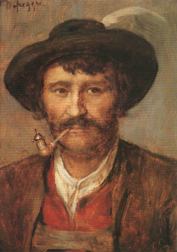 Franz von Defregger - Portait of a Farmer