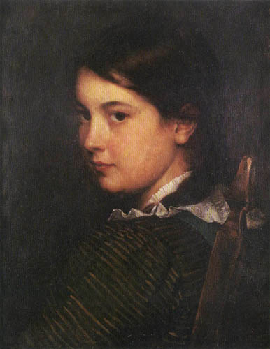 Franz von Defregger - Portait of a Girl