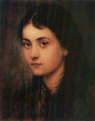 Franz von Defregger - Retrato de una joven