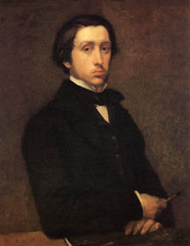 Edgar (Hilaire Germain) Degas (de Gas) - Selbstbildnis mit Bleistifthalter
