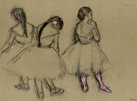 Edgar (Hilaire Germain) Degas (de Gas) - Three dancers