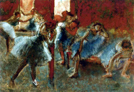 Edgar (Hilaire Germain) Degas (de Gas) - Dancers in the foyer