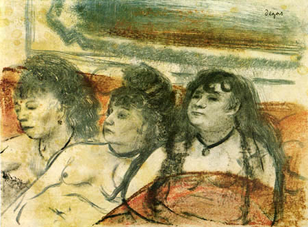 Edgar (Hilaire Germain) Degas (de Gas) - Drei Dirnen auf einem Sofa
