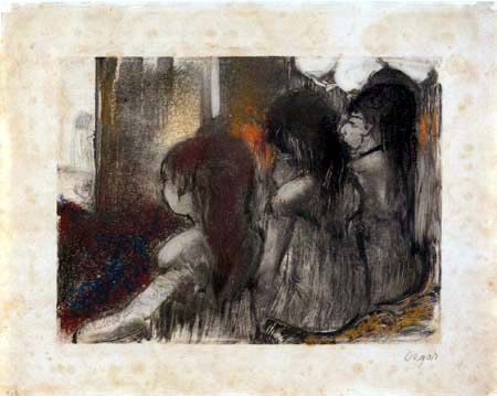 Edgar (Hilaire Germain) Degas (de Gas) - Drei Prostituierte, Rückenansicht