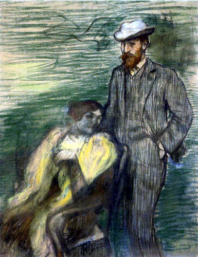 Edgar (Hilaire Germain) Degas (de Gas) - Skizze für ein Porträt