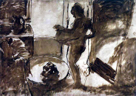 Edgar (Hilaire Germain) Degas (de Gas) - Frau im Badebecken
