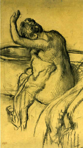 Edgar (Hilaire Germain) Degas (de Gas) - Weiblicher Akt beim Abtrocknen