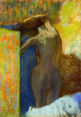 Edgar (Hilaire Germain) Degas (de Gas) - Frau sich die Haare trocknend