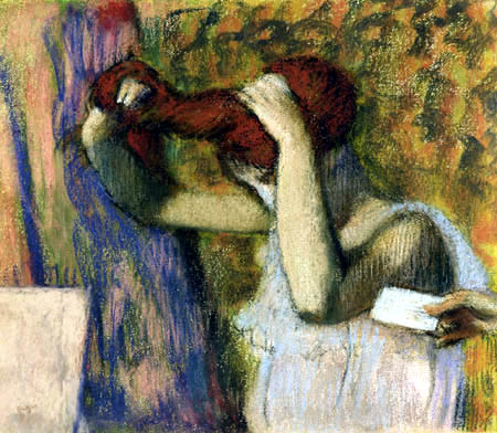 Edgar (Hilaire Germain) Degas (de Gas) - Frau beim Frisieren