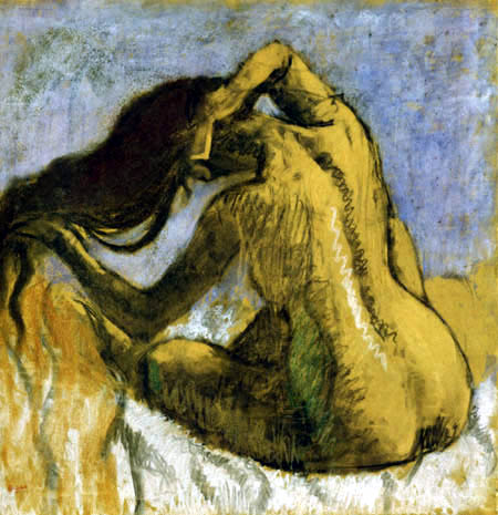 Edgar (Hilaire Germain) Degas (de Gas) - Femme se peignant