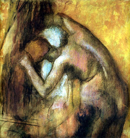 Edgar (Hilaire Germain) Degas (de Gas) - Frau sich die Haare trocknend