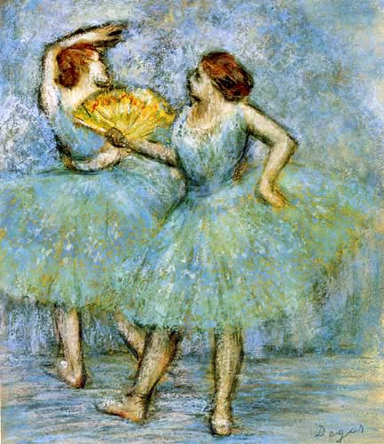 Edgar (Hilaire Germain) Degas (de Gas) - Two dancing girls