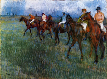 Edgar (Hilaire Germain) Degas (de Gas) - Jockeys im Regen