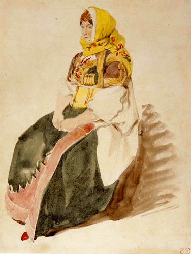 Eugene Delacroix - Une juive marocain