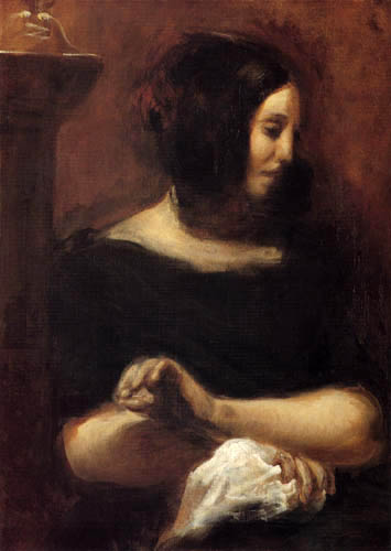 Eugene Delacroix - Georg Sand, unvollendet