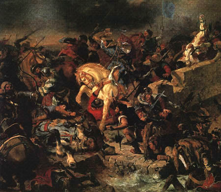 Eugene Delacroix - La batalla de Taillebourg