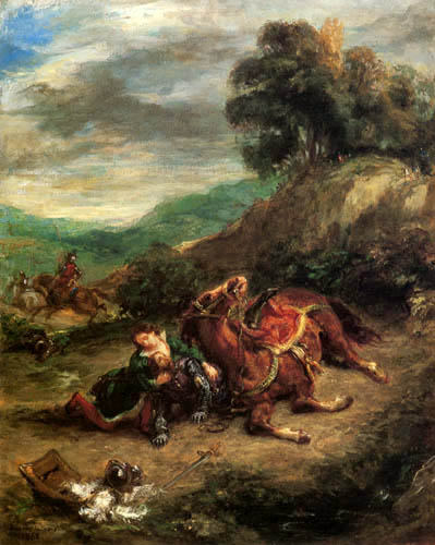 Eugene Delacroix - The death of Lara
