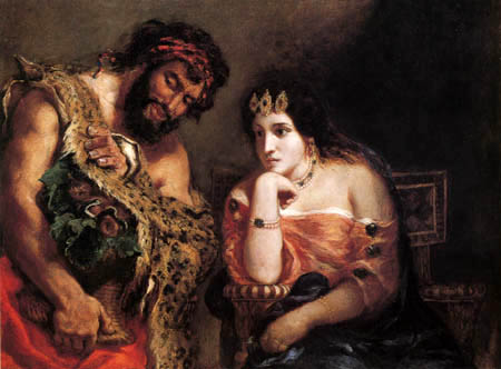 Eugene Delacroix - Cleopatra and the Farmer