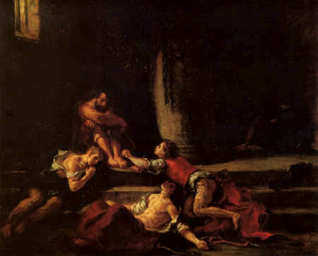 Eugene Delacroix - Ugolino mit seinen Söhnen im Turm