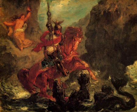Eugene Delacroix - Ruggiero befreit Angelica