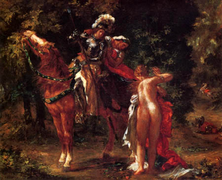 Eugene Delacroix - Marfisa and Pinabello's Lady