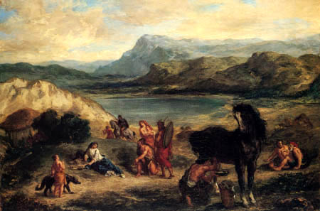 Eugene Delacroix - Ovid bei den Skythen