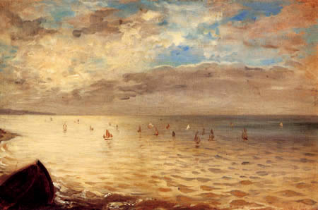 Eugene Delacroix - The Sea nearby Dieppe