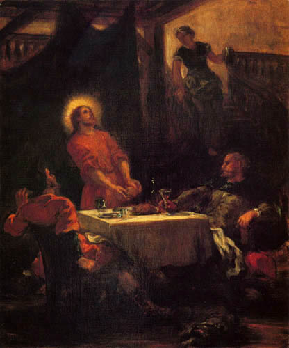 Eugene Delacroix - Le souper à Emmaüs