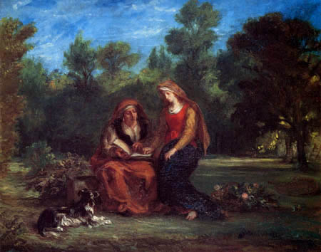 Eugene Delacroix - The education of Maria