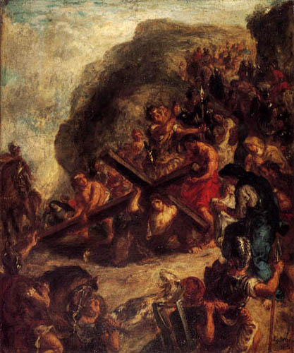 Eugene Delacroix - Le portement de croix