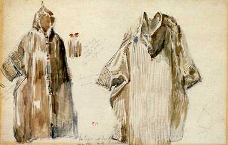 Eugene Delacroix - Étude, vêtements marocain