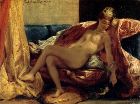Eugene Delacroix - Femme avec un perroquet
