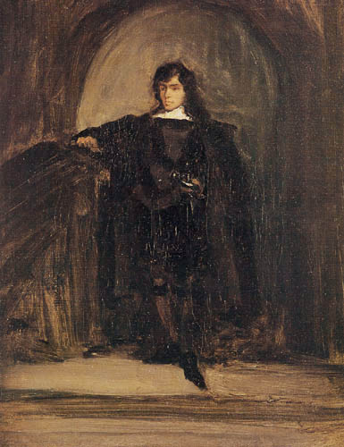 Eugene Delacroix - Autoportrait, Hamlet