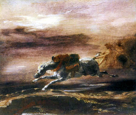 Eugene Delacroix - Tam o´Shanter is pursued by witches