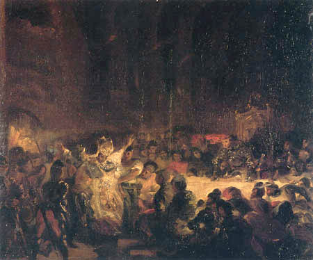 Eugene Delacroix - The murder of the bishop of Liege