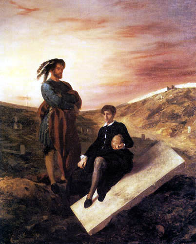 Eugene Delacroix - Hamlet und Horatio auf dem Friedhof