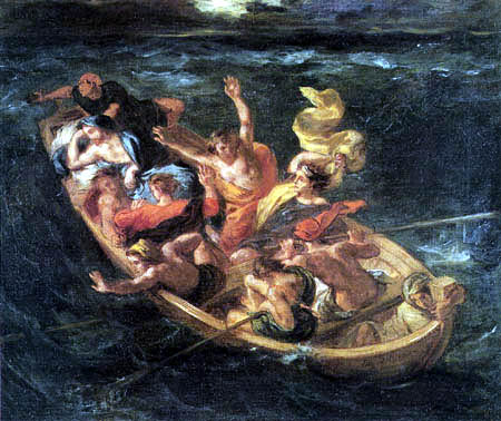 Eugene Delacroix - Christus auf dem See Genezareth