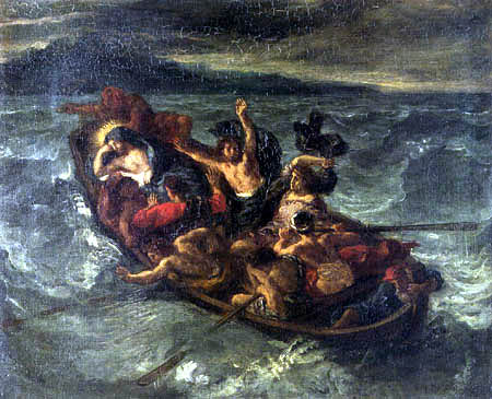 Eugene Delacroix - Christus auf dem See Genezareth II