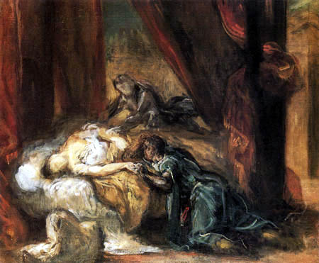 Eugene Delacroix - La muerte de la Desdémona