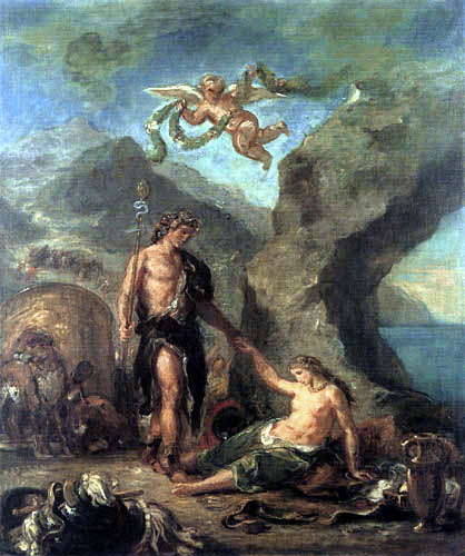 Eugene Delacroix - Bacchus and Ariadne, autum