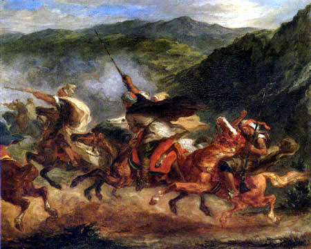 Eugene Delacroix - El ejercicio militar marroquí