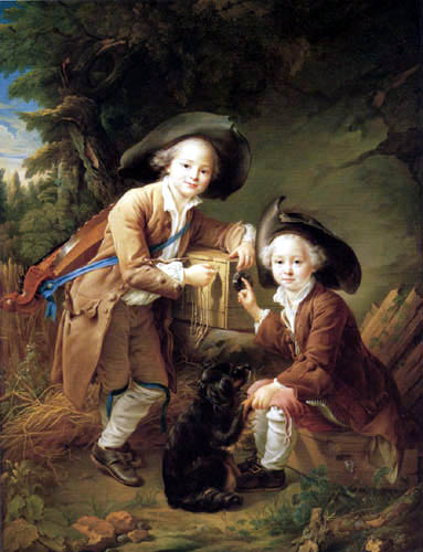 François Hubert Drouais - Comte and Chevalier de Choiseul