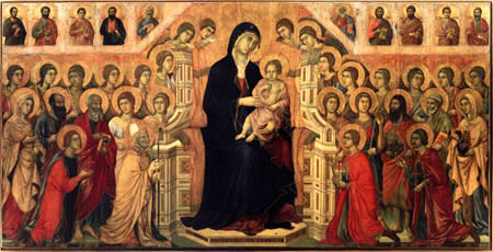 Duccio (di Buoninsegna) - Maesta Vorderseite, Maria mit Kind