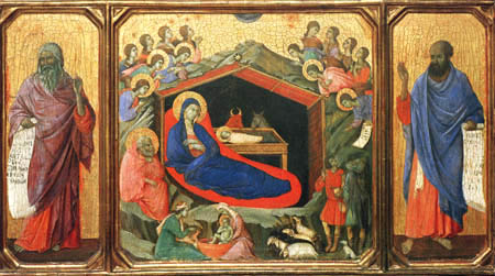 Duccio (di Buoninsegna) - Maesta, Die Geburt Christi